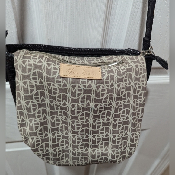 Marc Fisher Croc Embossed Crossbody Bag In Black - Picture 9 of 12